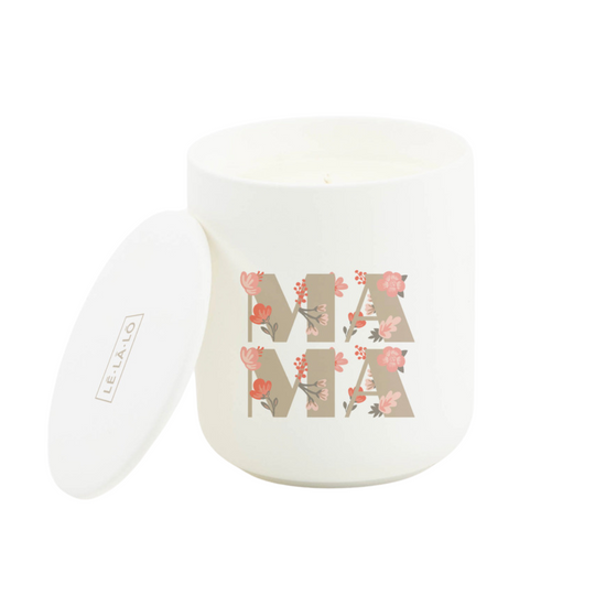 Ceramic Lidded Soy Candle - Mama by LĒLĀLŌ