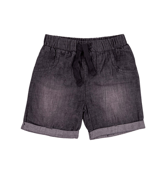 Chambray Shorts - Black by EMC - FINAL SALE