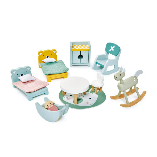 Dolls House Children's Room Wooden Furniture by Tender Leaf Toys