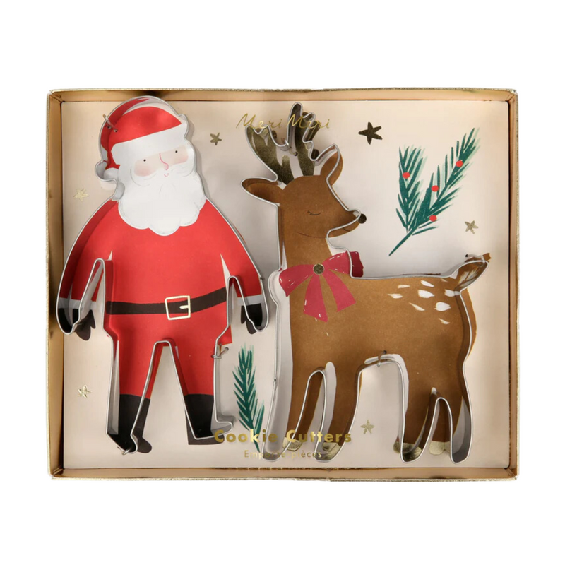 Santa & Reindeer Christmas Cookie Cutters by Meri Meri