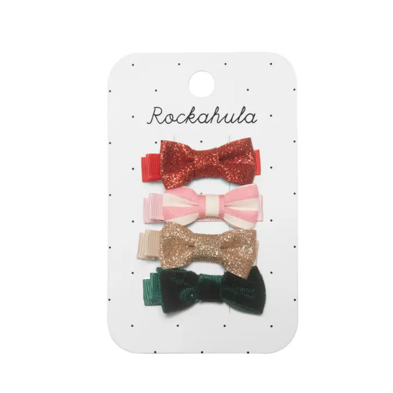 Jolly Christmas Mini Bow Clips by Rockahula Kids