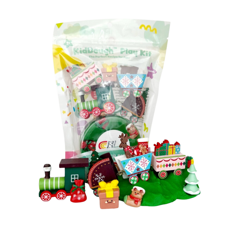 Christmas Train Sensory Play Dough Play Kit by Earth Grown Kid Doughs