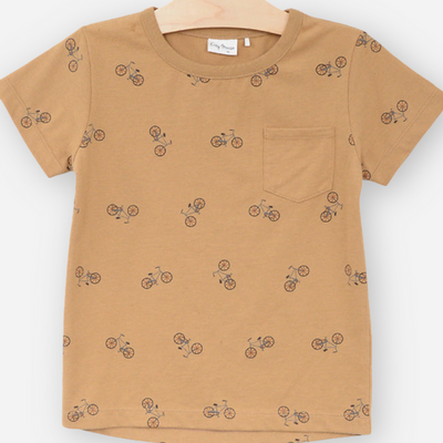 Bikes Ringer Tee - Saffron by City Mouse - FINAL SALE