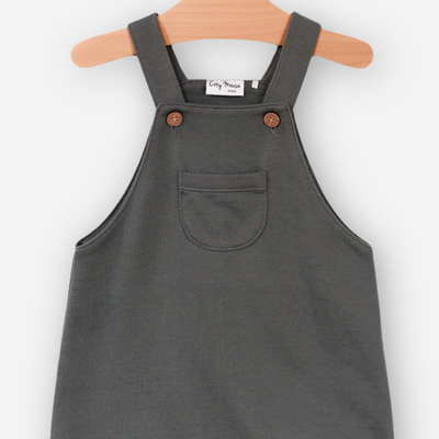 Shortie Overalls - Charcoal by City Mouse
