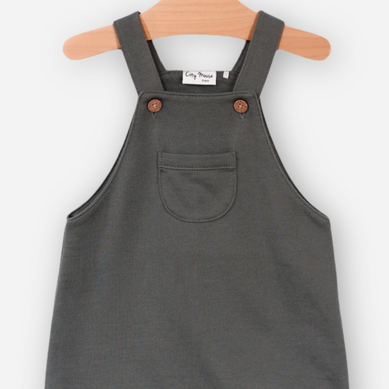 Shortie Overalls - Charcoal by City Mouse