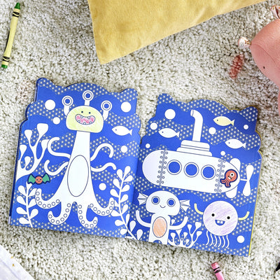 Monsters Coloring Book and Stickers by Petit Collage