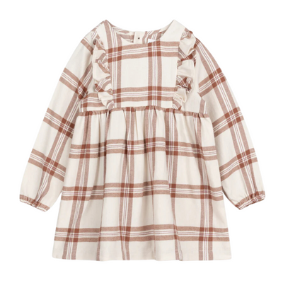 Copper Plaid Flannel Dress by miles the label.