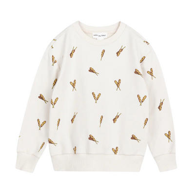 Terry Sweatshirt - Corn Dog Print on Birch by miles the label.