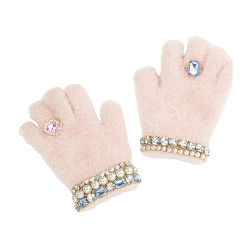 Cotton Candy Jeweled Gloves by Super Smalls