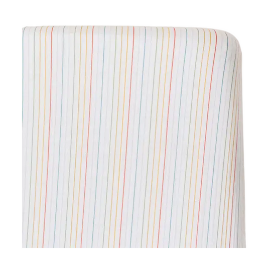 Cotton Muslin Crib Sheet - Rainbow Stripe by Clementine Kids