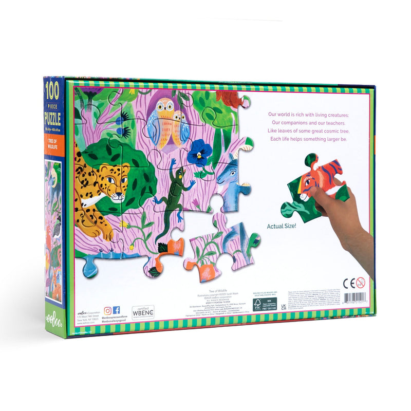 100 Piece Puzzle - Tree of Wildlife by Eeboo