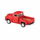 Red model truck on a white background
