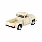 Model of a vintage cream-colored pickup truck on a white background
