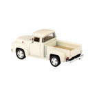 Model of a vintage cream-colored pickup truck on a white background