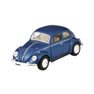 Blue model car on a white background