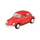 Red model car on a white background