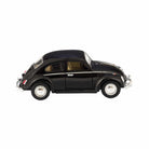 Black model car on a white background