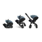 Baby stroller and car seat set on a white background