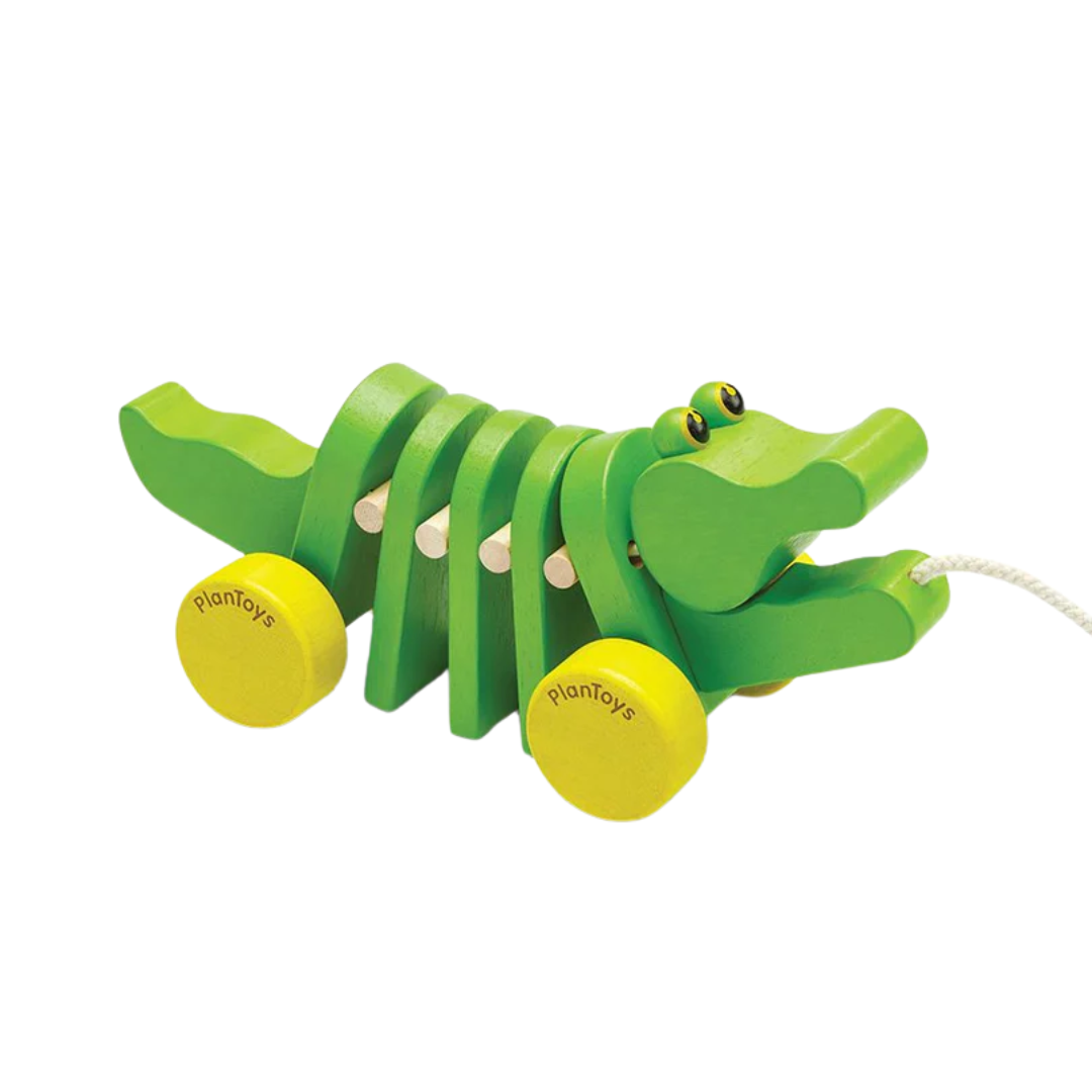 Dancing Alligator Pull Toy by Plan Toys – Pacifier Kids Boutique