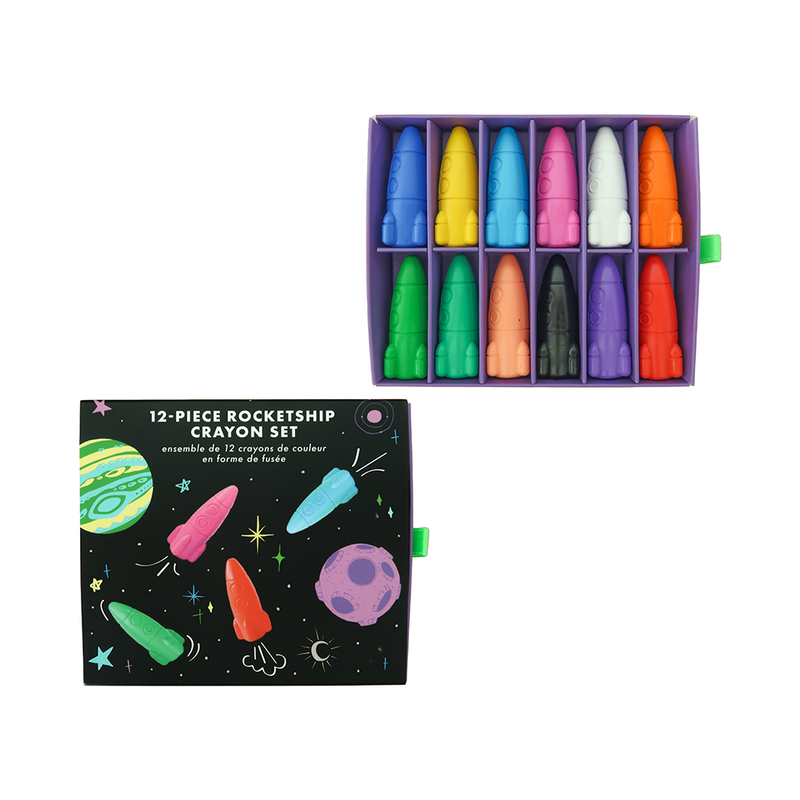 12 Piece Rocketship Crayon Set by Daydream Society