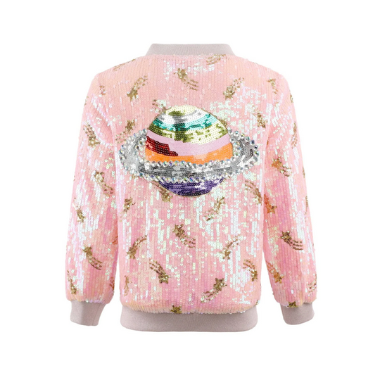 Deep in Space Sequin Bomber by Lola + The Boys
