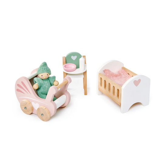 Dolls House Wooden Nursery Set by Tender Leaf Toys