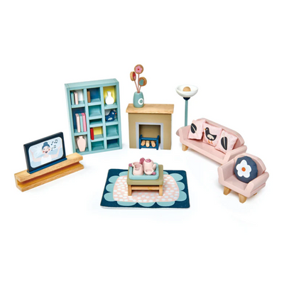 Dolls House Sitting Room Wooden Furniture by Tender Leaf Toys