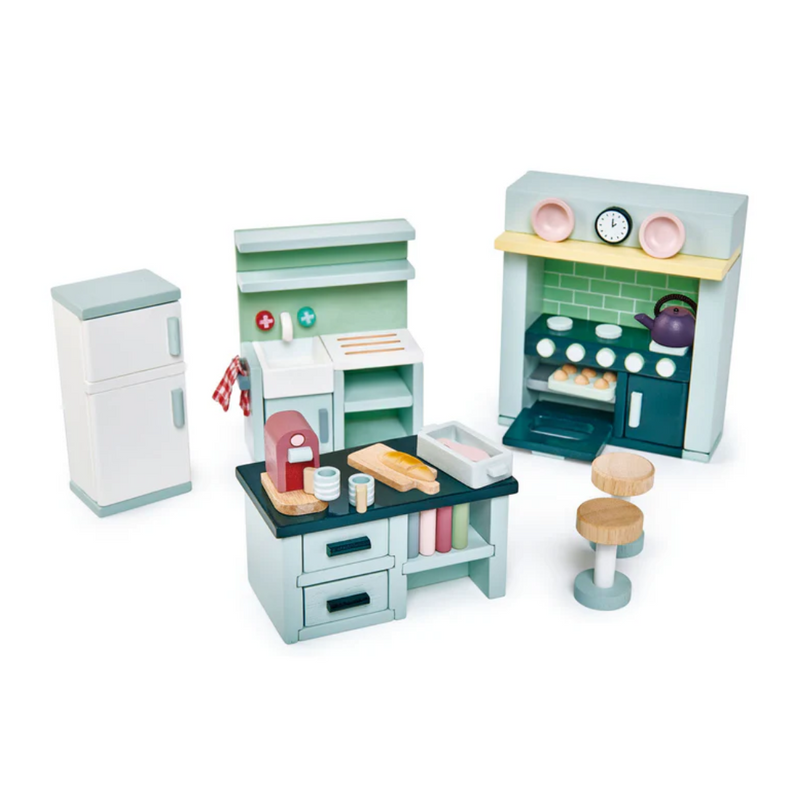 Dolls House Kitchen Wooden Furniture by Tender Leaf Toys