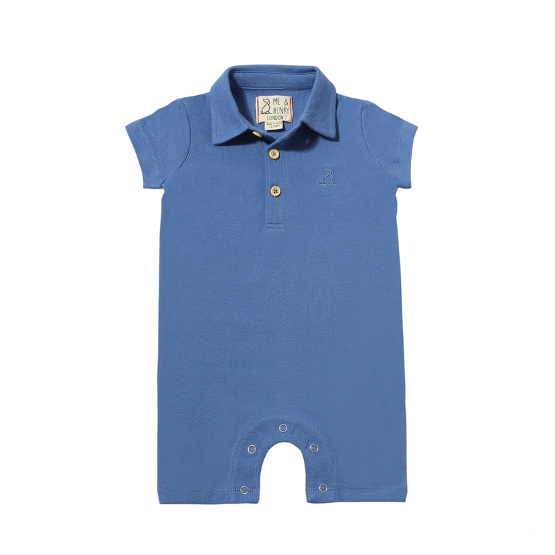 Drift Polo Romper - Royal Pique by Me & Henry