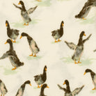 Pattern of geese on a white background