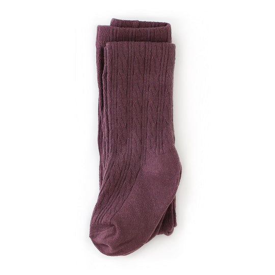 Cable Knit Tights - Dusty Plum by Little Stocking Co.