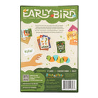 Board game packaging for 'Early Bird' with colorful illustrations and text.