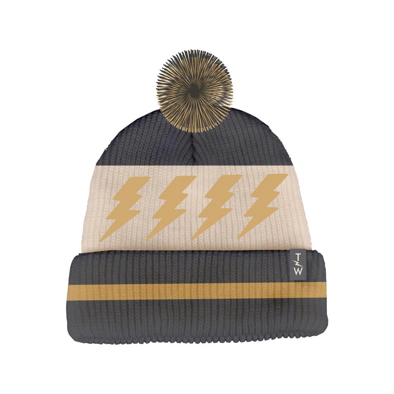 Electric Beanie - Black/Natural/Gold by Tiny Whales