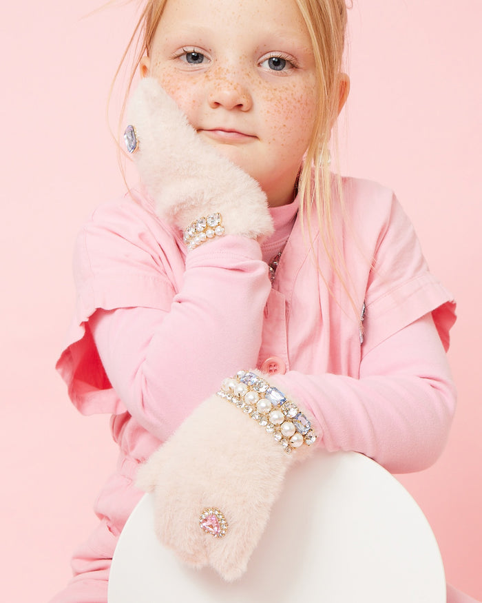 Cotton Candy Jeweled Gloves by Super Smalls