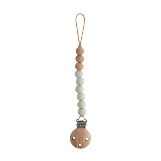 Eva Silicone Pacifier Clip - Sage by Mushie & Co