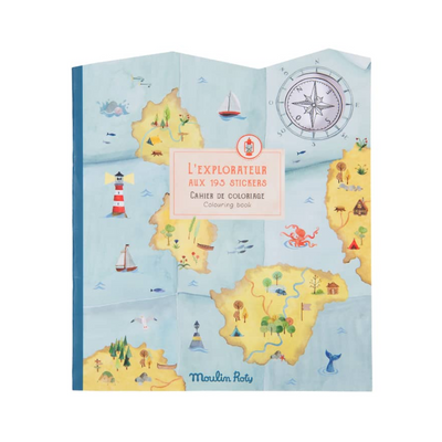 Explorer Coloring and Sticker Book by Moulin Roty