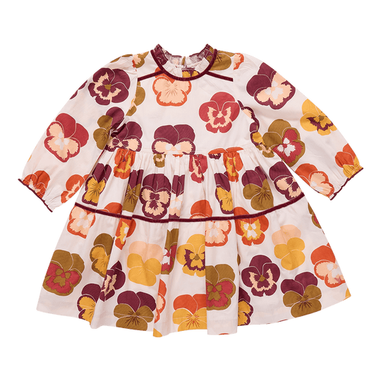 Charlie Dress - Autumn Pansies by Pink Chicken
