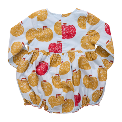 Baby Girls Hermione Bubble - Gold Apples by Pink Chicken - FINAL SALE