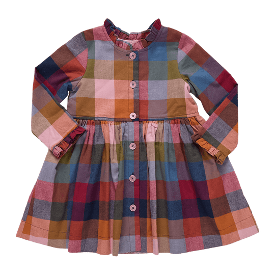 Autumn Dress - Harvest Check by Pink Chicken