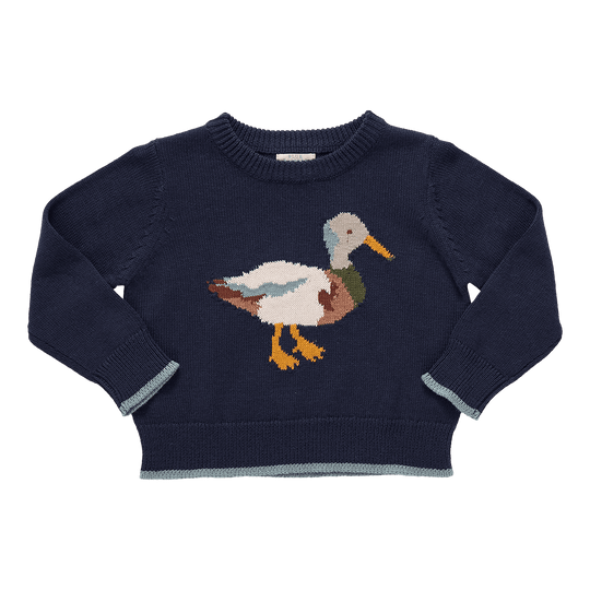 Oliver Sweater - Navy Mallard by Pink Chicken