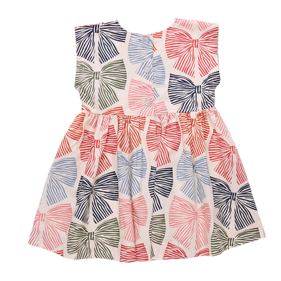 Adaline Dress - Multi Striped Bows by Pink Chicken - FINAL SALE