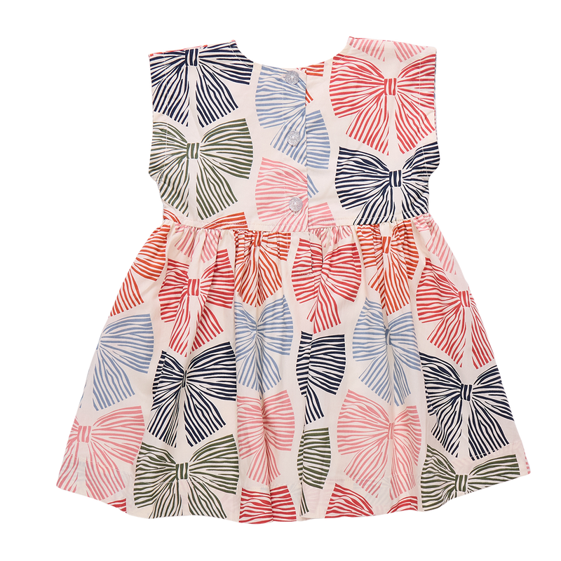 Adaline Dress - Multi Striped Bows by Pink Chicken - FINAL SALE
