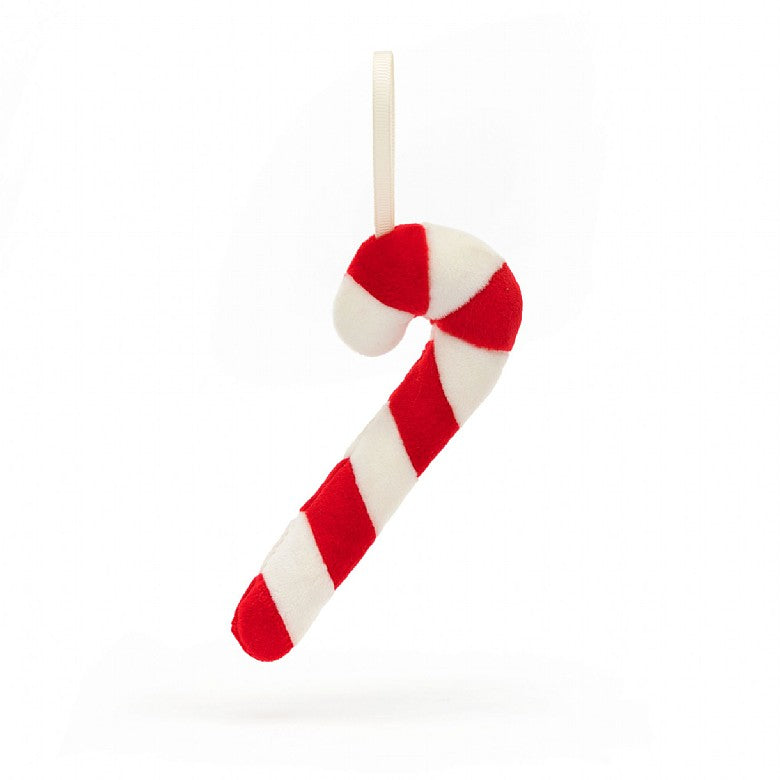 Festive Folly Candy Cane Ornament - 2x5 Inch by Jellycat FINAL SALE