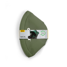 Green fabric set with a label on a white background