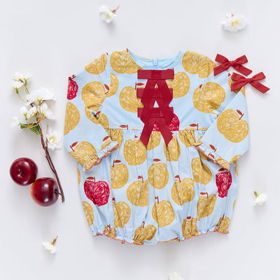 Baby Girls Hermione Bubble - Gold Apples by Pink Chicken - FINAL SALE