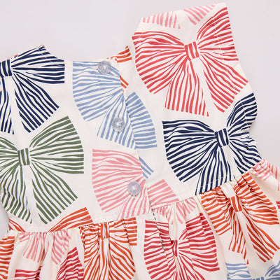 Adaline Dress - Multi Striped Bows by Pink Chicken - FINAL SALE
