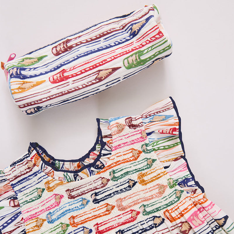 Stevie Dress - Colored Pencils by Pink Chicken - FINAL SALE