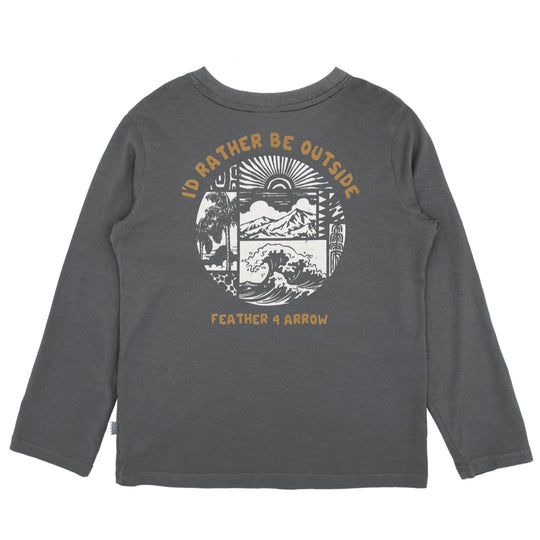 Outside Long Sleeve Tee - Charcoal by Feather 4 Arrow