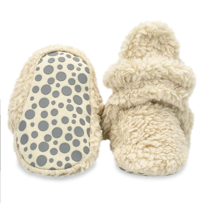 Furry Gripper Baby Bootie - Oat by Zutano