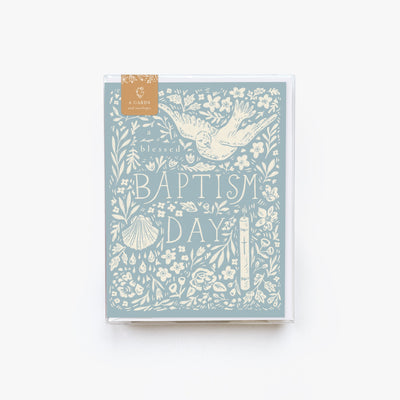 A Blessed Baptism Day Card (Blue) by Gratia Design Co.
